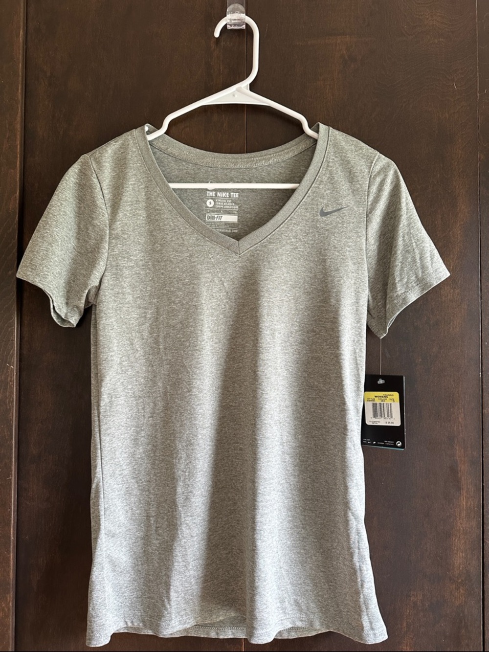 Nike Women’s Heather Gray V-Neck Dri-FIT Tee